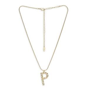 NEW ETTIKA REVOLVE 18K Goldplated Twisted Crystal Initial Pendant Necklace P